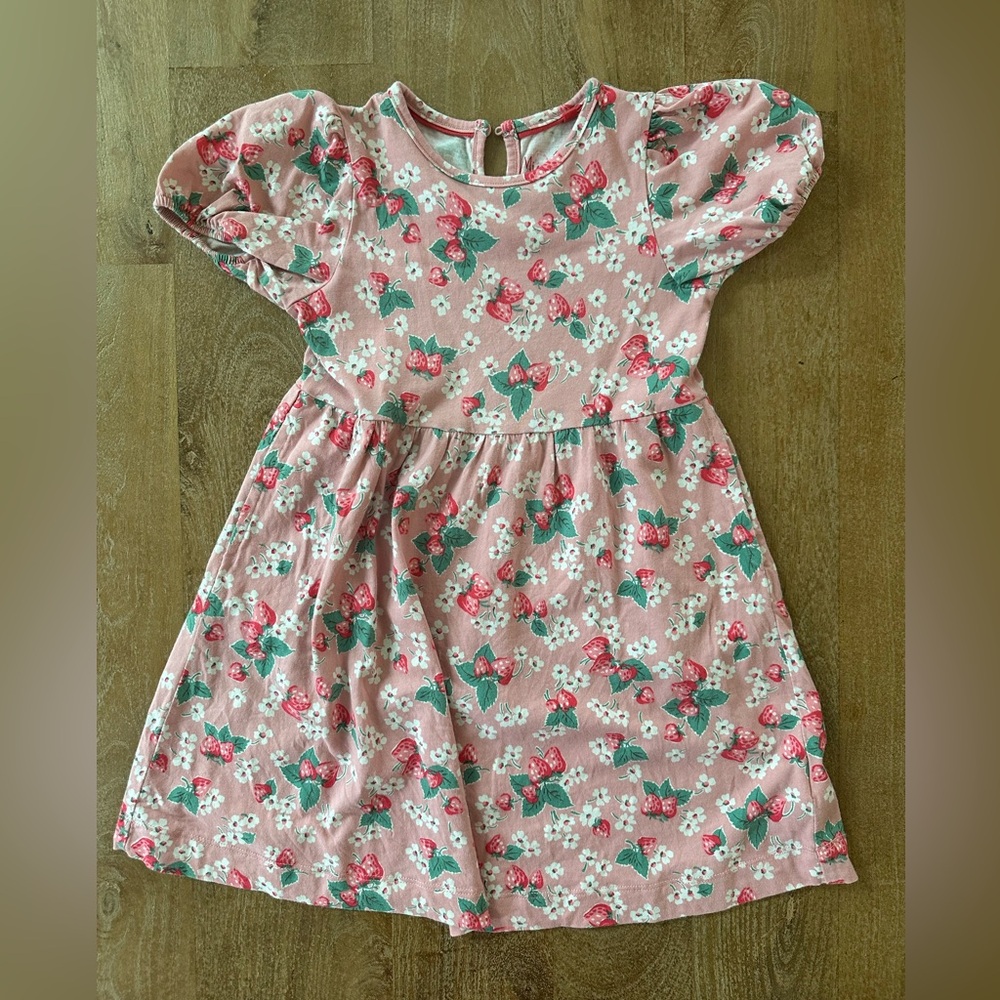 Mini Boden pink floral Dress size 4-5y